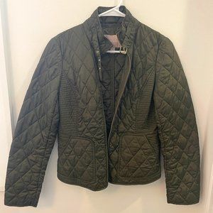 Banana Republic Olive Green Quilted Utility Jacket